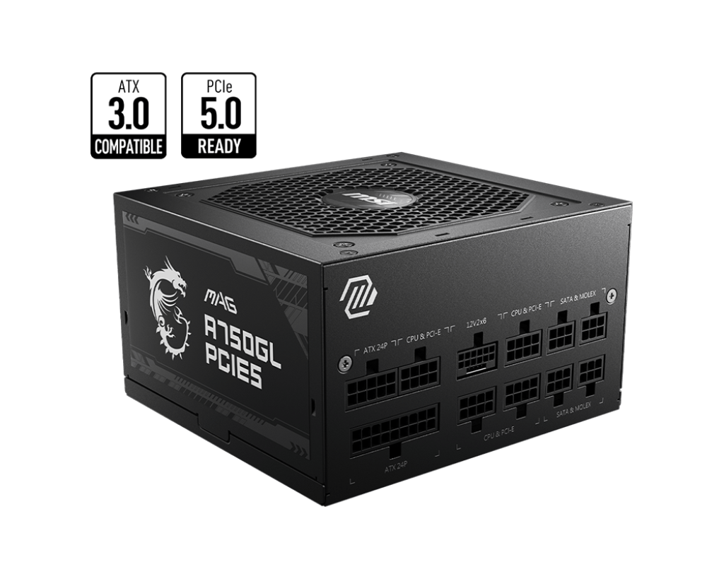 MSI 750W 80 PLUS GOLD Active PFC Power Supply
